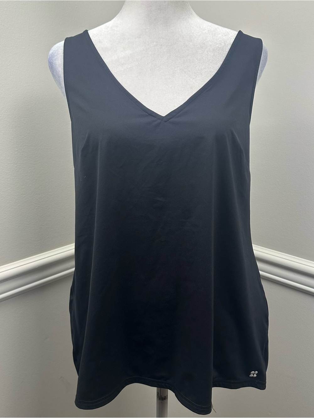 Sweaty Betty Black V-Neck Athletic Tank Top S
